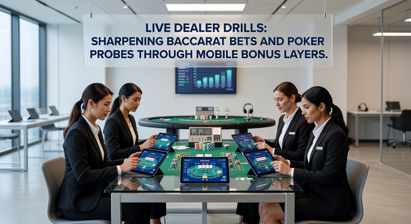 Mobilgerät mit Poker-Probe-Session und Bonus-Layer-Overlay auf einem Live-Dealer-Tisch